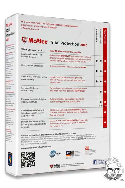 McAfee Total Protection 2012 3 PC   BRAND NEW SEALED IN THE BOX 